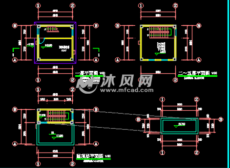 框架结构消防训练塔建筑图纸