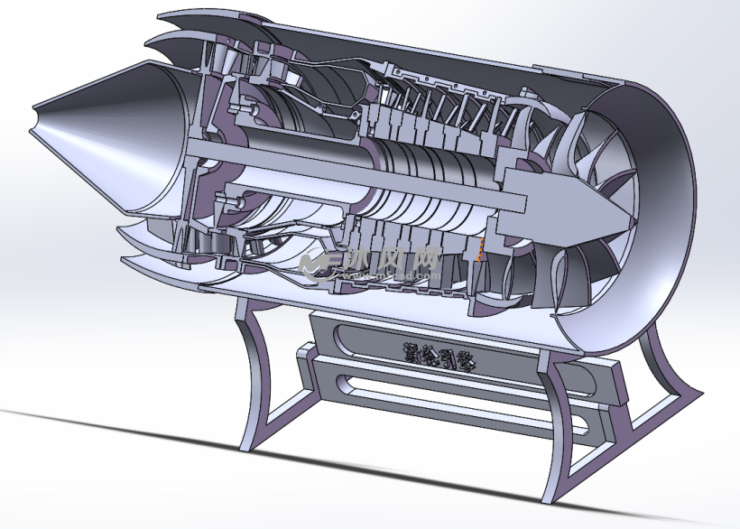 涡轮引擎三维模型