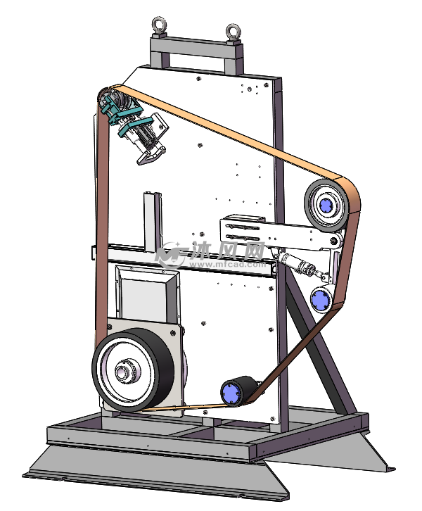机器人自动抛光砂带机(单带) - 机械加工图纸 - 沐风网