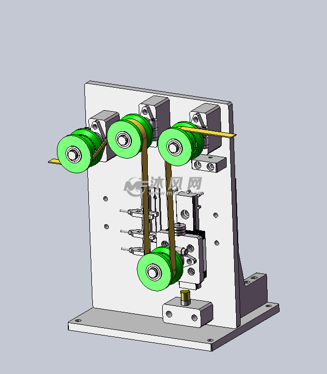 料带自动张紧机构