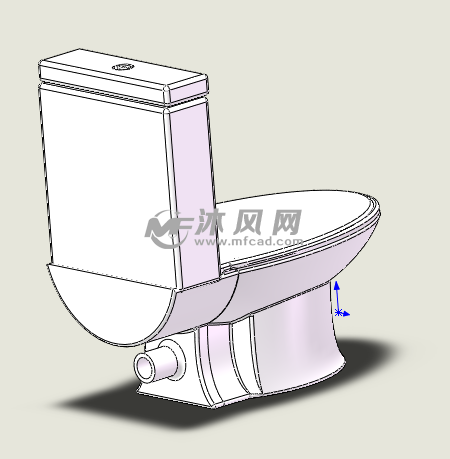 上按鈕馬桶 - 衛浴潔具圖紙 - 沐風網