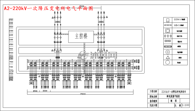 220kv一次降压变电所电气部分初步设计 - 设计方案图纸 - 沐风网