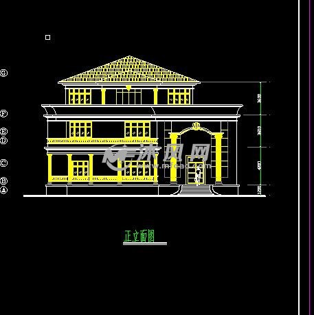 三層別墅平面立面結構設計圖 - 建築圖紙 - 沐風網