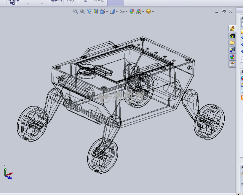 山地攀爬机器人设计模型 - 机器人模型图纸 - 沐风网