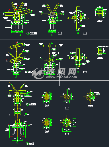 单向管桁架施工图 - 结构图纸 - 沐风网