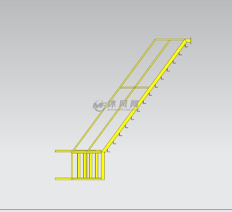 钢结构楼梯三维