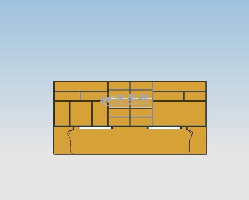 大型梳妆台俯视图
