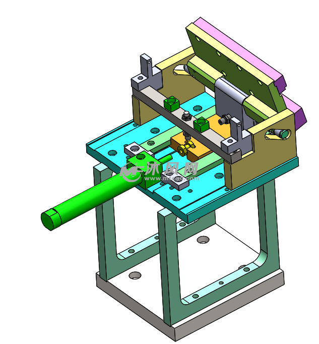 气缸驱动90度翻转结构