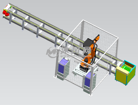全自动化生产流水线六轴机器人双层流水