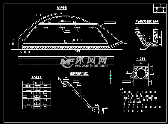 抗滑桩及人字型骨架护坡滑坡治理施工图