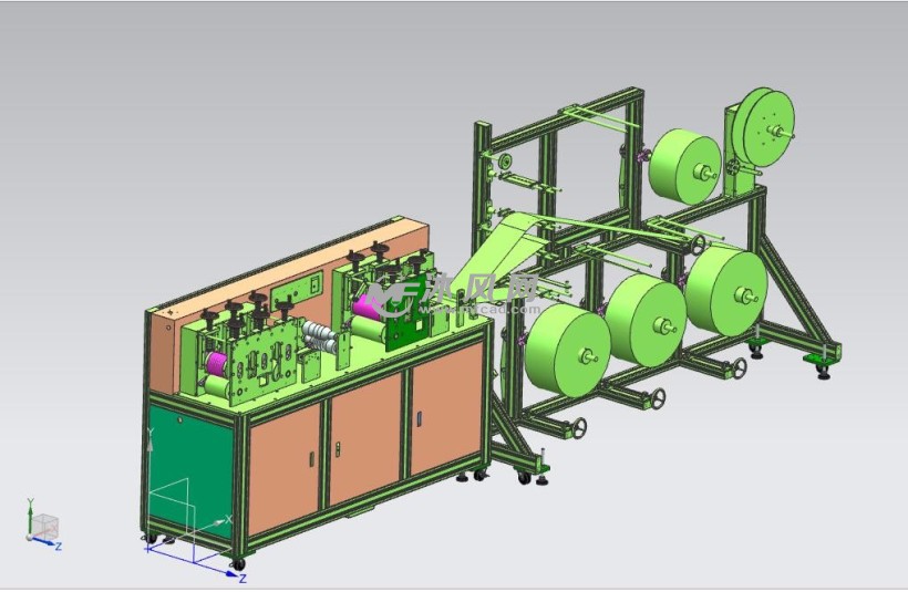 全自動口罩生產線設計模型