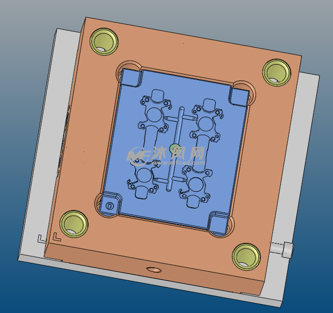 内构件两板模3d模型