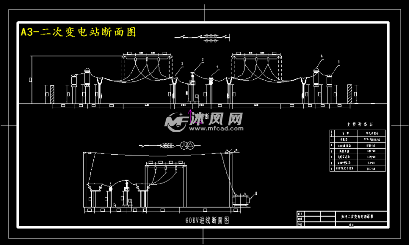 a3-二次变电站断面图