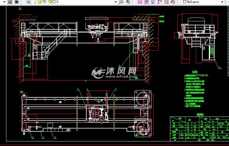 20/5t双钩天车式板梁起重行吊 - 工程机械/建筑机械图纸 - 沐风网