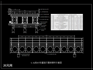 清远北江市区段江心岛钢便桥结构图