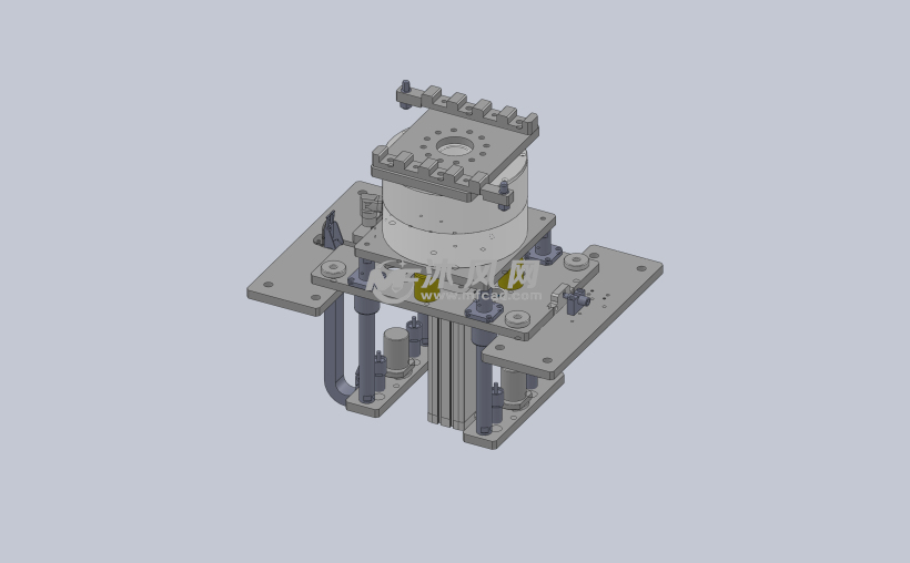 托盘顶升定位旋转机构