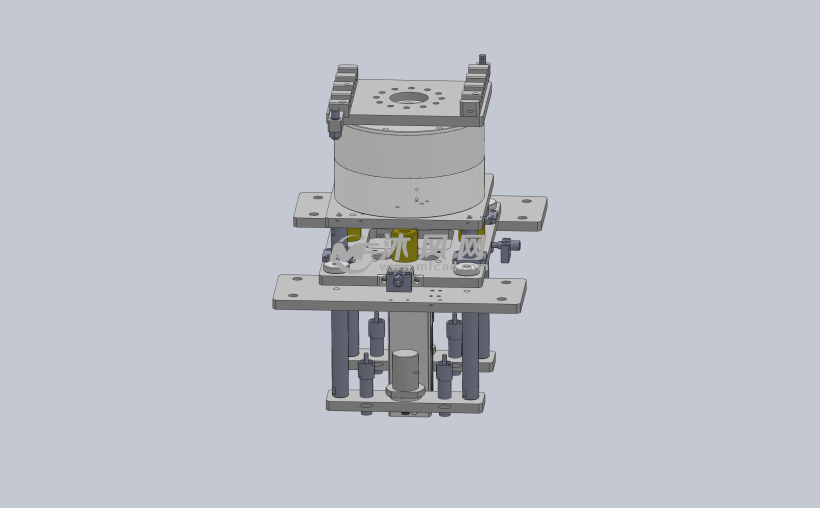 托盘顶升定位旋转机构