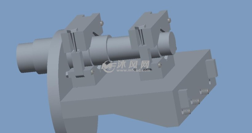 偏心轴夹具模型