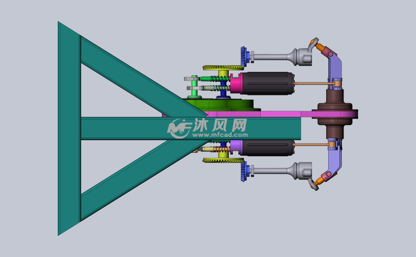 自动式连杆推进机构 - 传动件图纸 - 沐风网