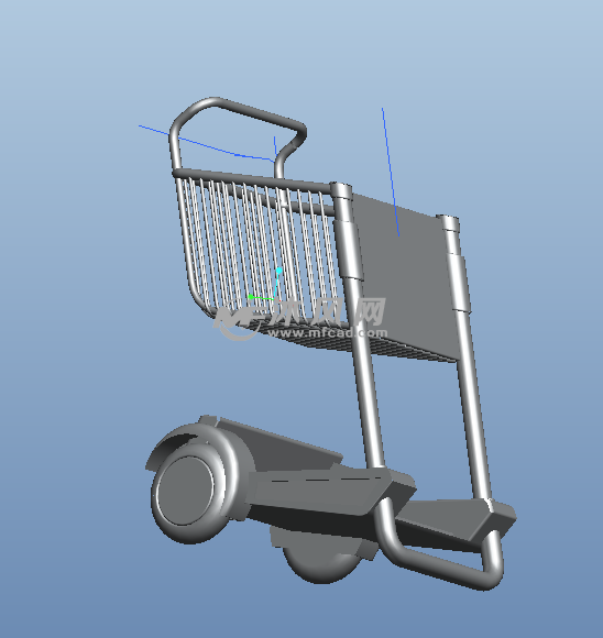 智能超市购物车三维模型图纸