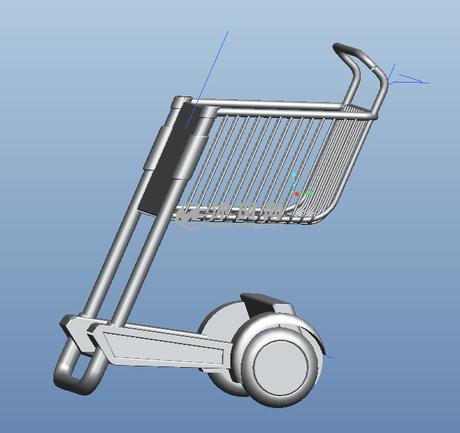智能超市购物车三维模型图纸