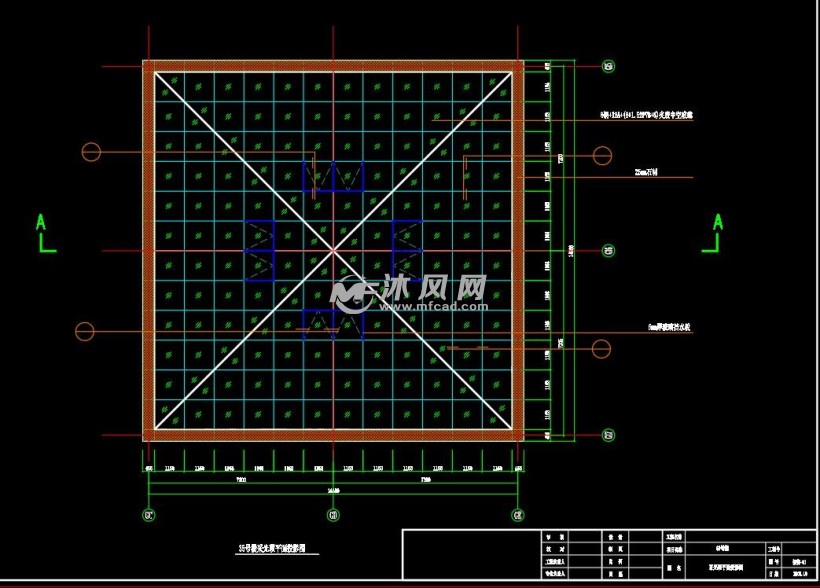 采光顶平面龙骨布置图总图本图纸是一套完整的玻璃幕墙节点玻璃雨蓬