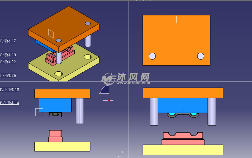 汽车钣金成型模三维