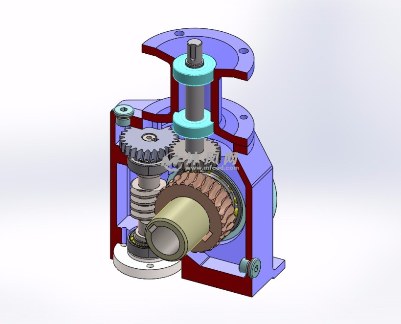 二级立式减速器模型