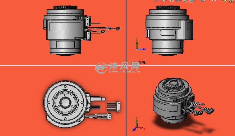 tl936电动小型长焦相机三视图