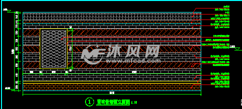 红砖青砖组合景墙