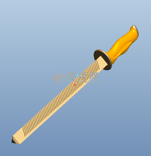 大型三角锉刀三维模型图纸