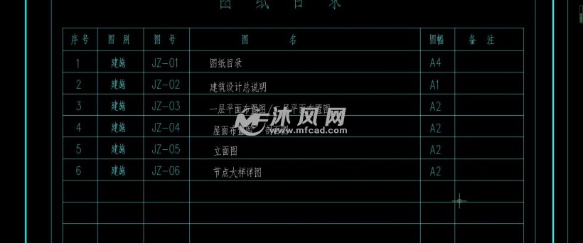 c329建筑施工图目录