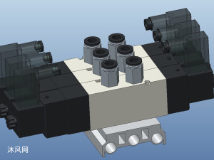 亚德客五位三通电磁阀组