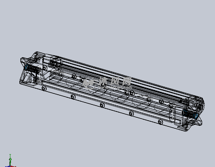 led照射灯设计模型线形图