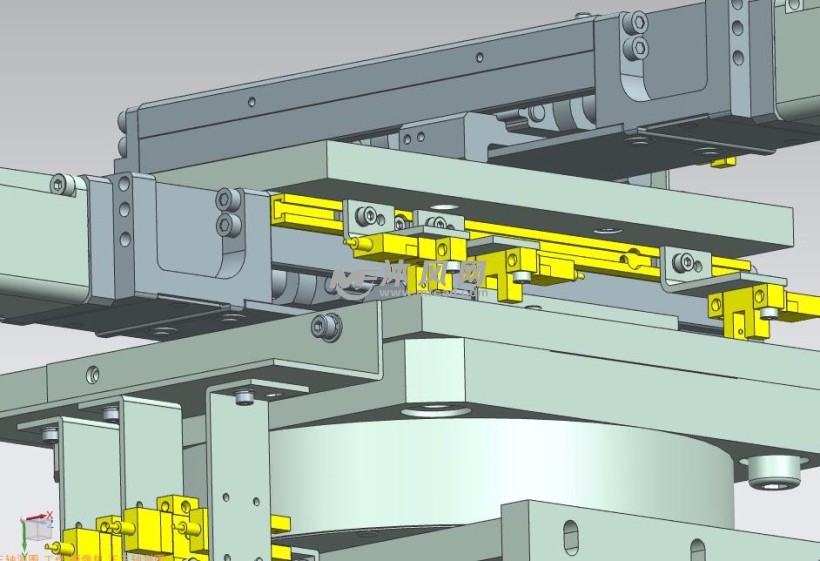 xyz三自由度机床滑台滑轨模型