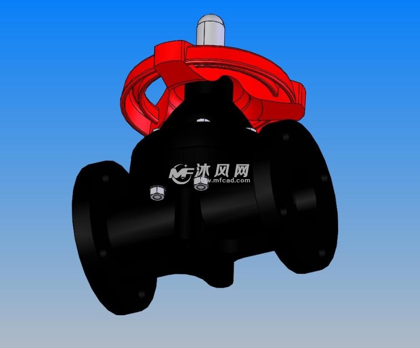 14型隔膜阀-jis10k 法兰端 8款 - 阀体图纸 - 沐风网