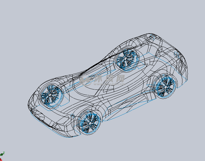 创新结构的跑车设计模型 