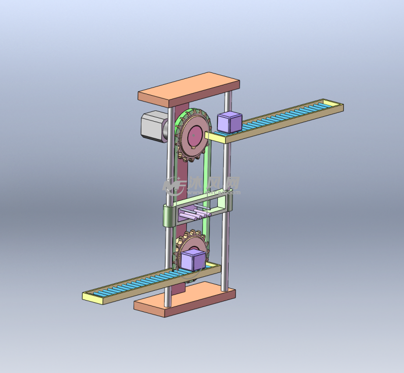 链条传输升降机构