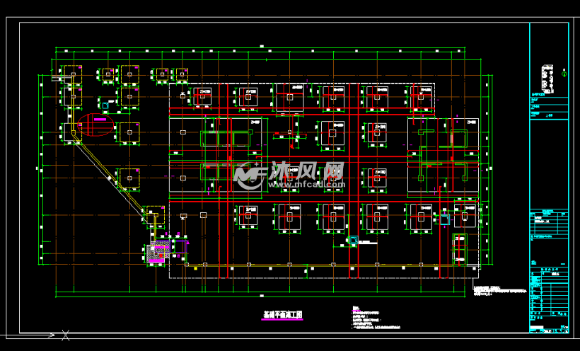 三种筏板基础图