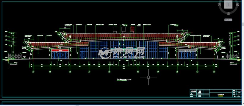 某地铁路车站建筑设计图 交通建筑图纸 沐风网