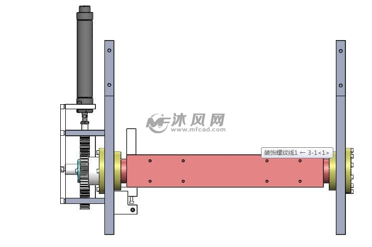 齒輪齒條180度翻轉機構