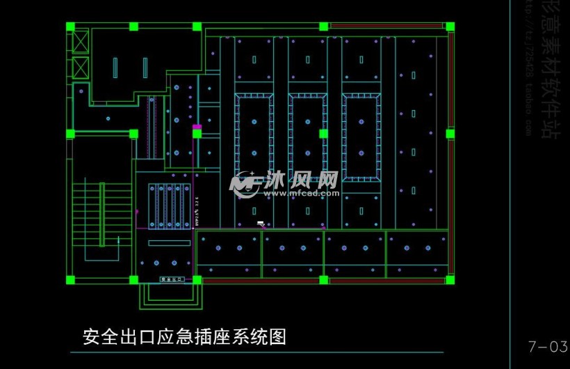 总图本图纸是一套完整的咖啡厅电气cad施工图其中包括安全出口应急
