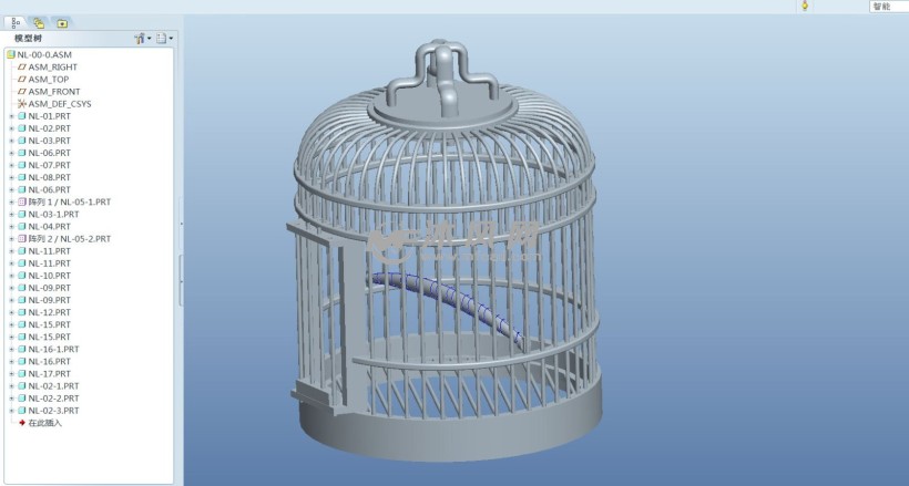 鸟笼装配模型
