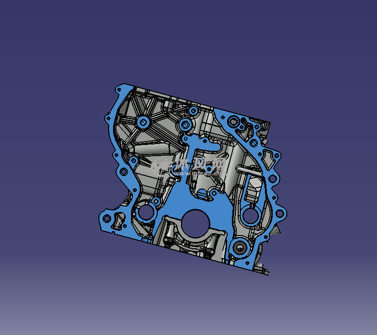 发动机缸体模型图纸