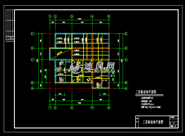 三层板结构平面图