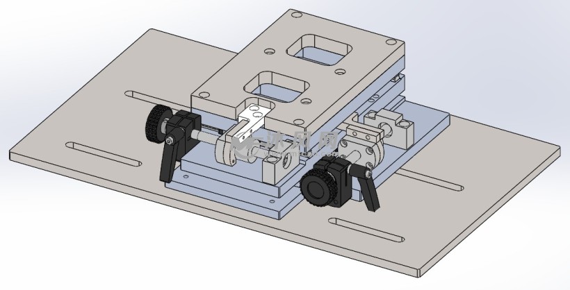 一款xy双向滑台 - 机床附件图纸 - 沐风网