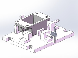 小型安装座夹具三维图