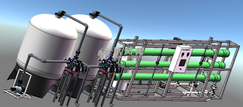 15t每小时单机反渗透设备 - 污水处理设备图纸 - 沐风网
