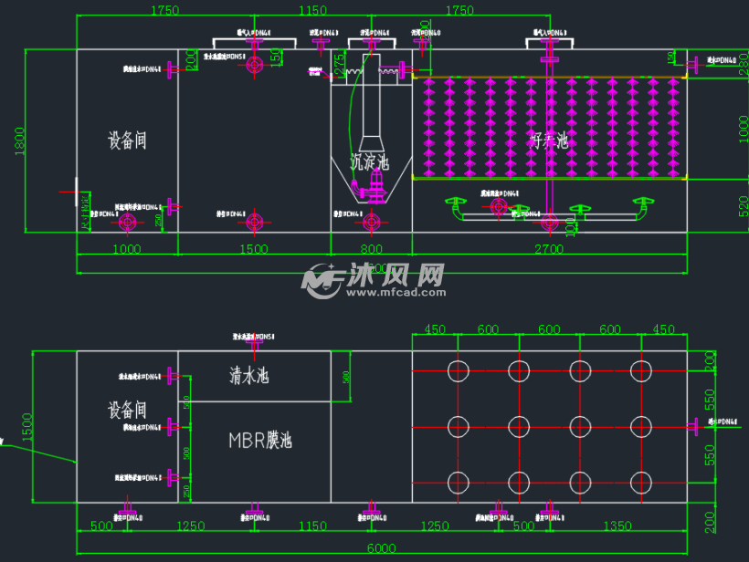 一体化污水处理设备设计图