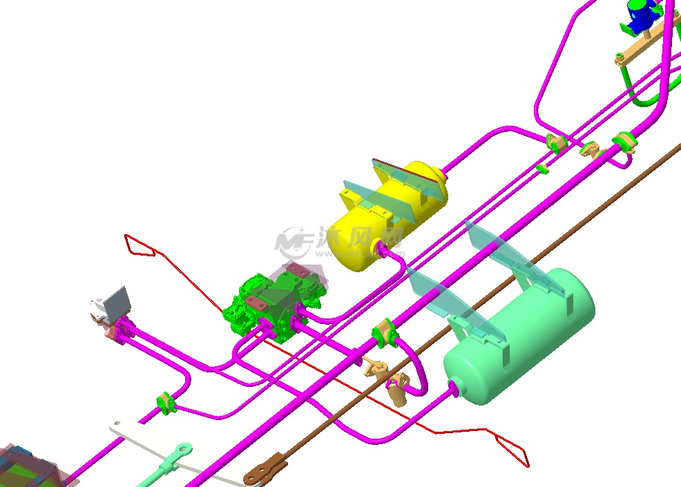 c70敞车车底制动系统